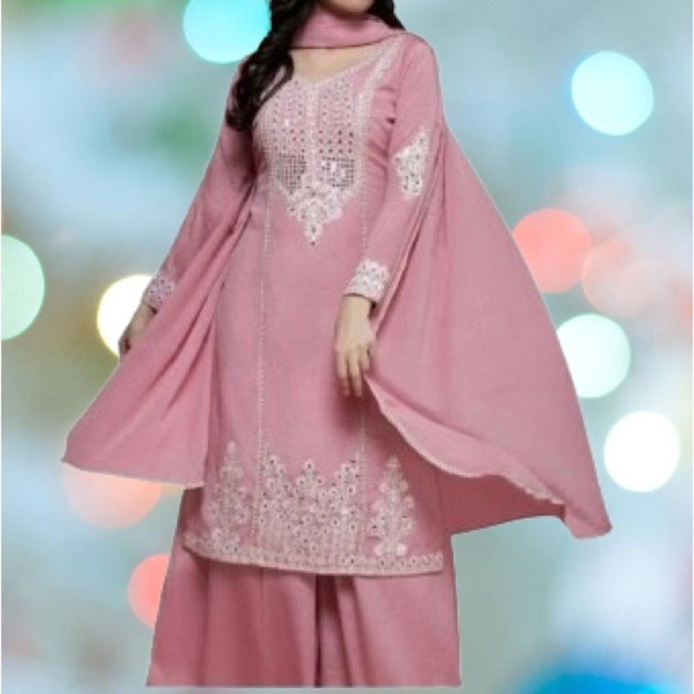 Elegant Pink Embroidered Shalwar Kameez New